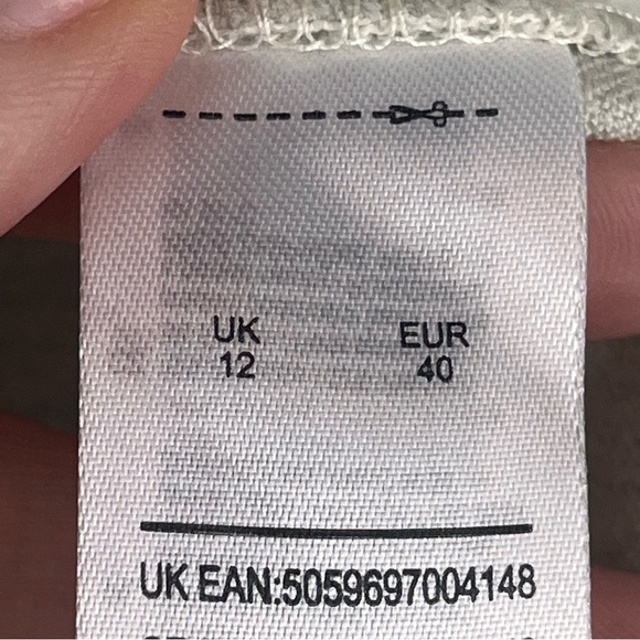 F&F Collared Shacket Shirt Jacket Snap Up Cream Double Front Pockets Size 10 - Picture 9 of 16